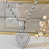 Collar Corazón Circones cadena turbillon Silver 