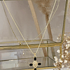 Collar Cadena Cruz Cristales Black Gold