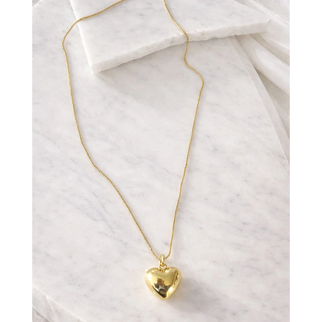 Cadena Corazón Englobado Gold