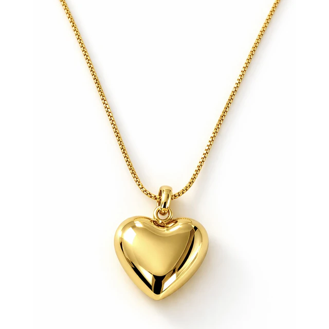 Cadena Corazón Englobado Gold