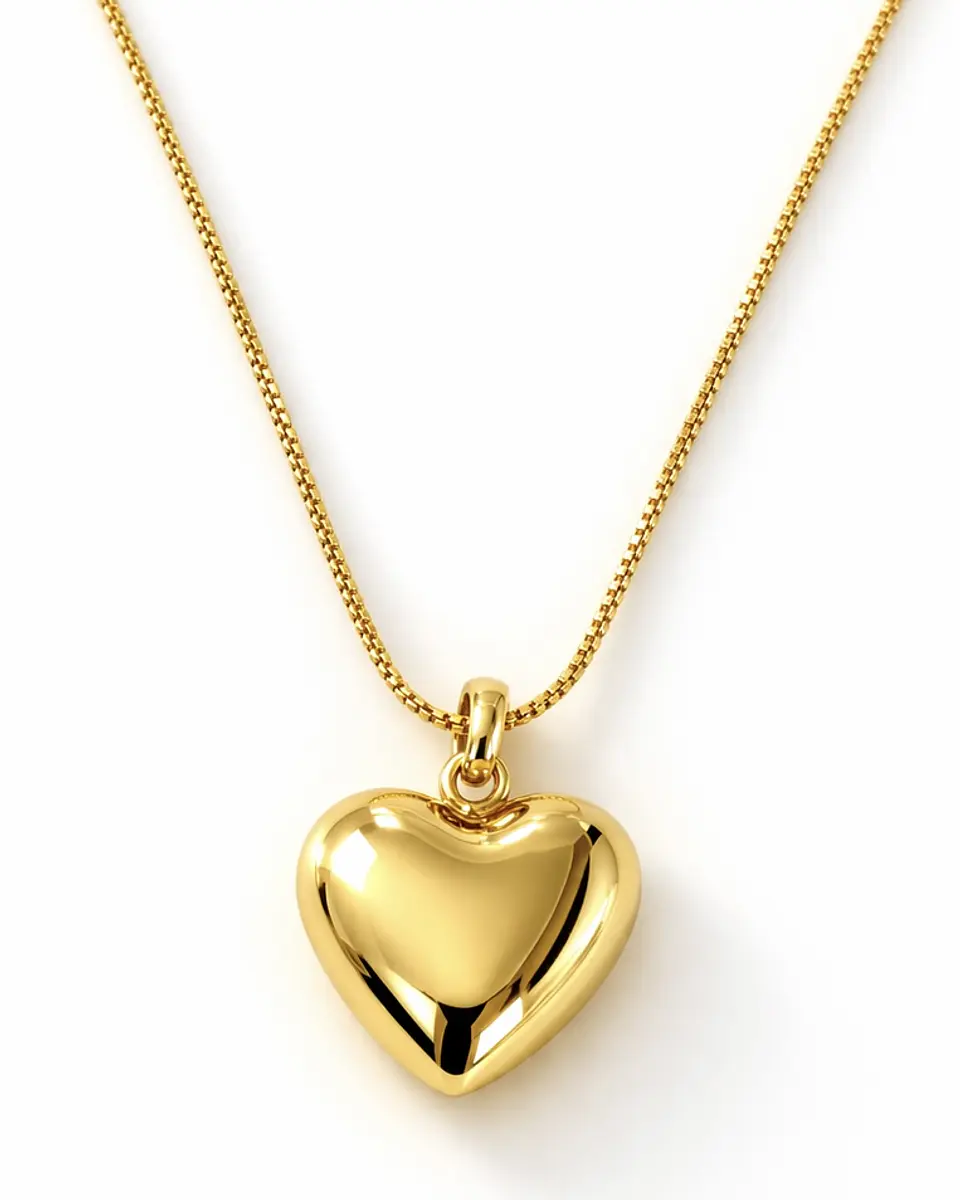 Cadena Corazón Englobado Gold 1