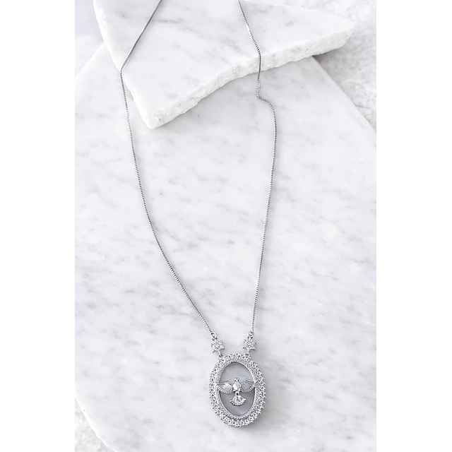 Collar Cadena Medalla Espíritu Santi Silver 