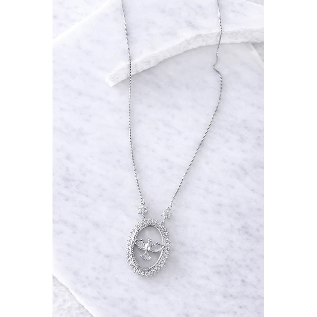 Collar Cadena Medalla Espíritu Santi Silver 