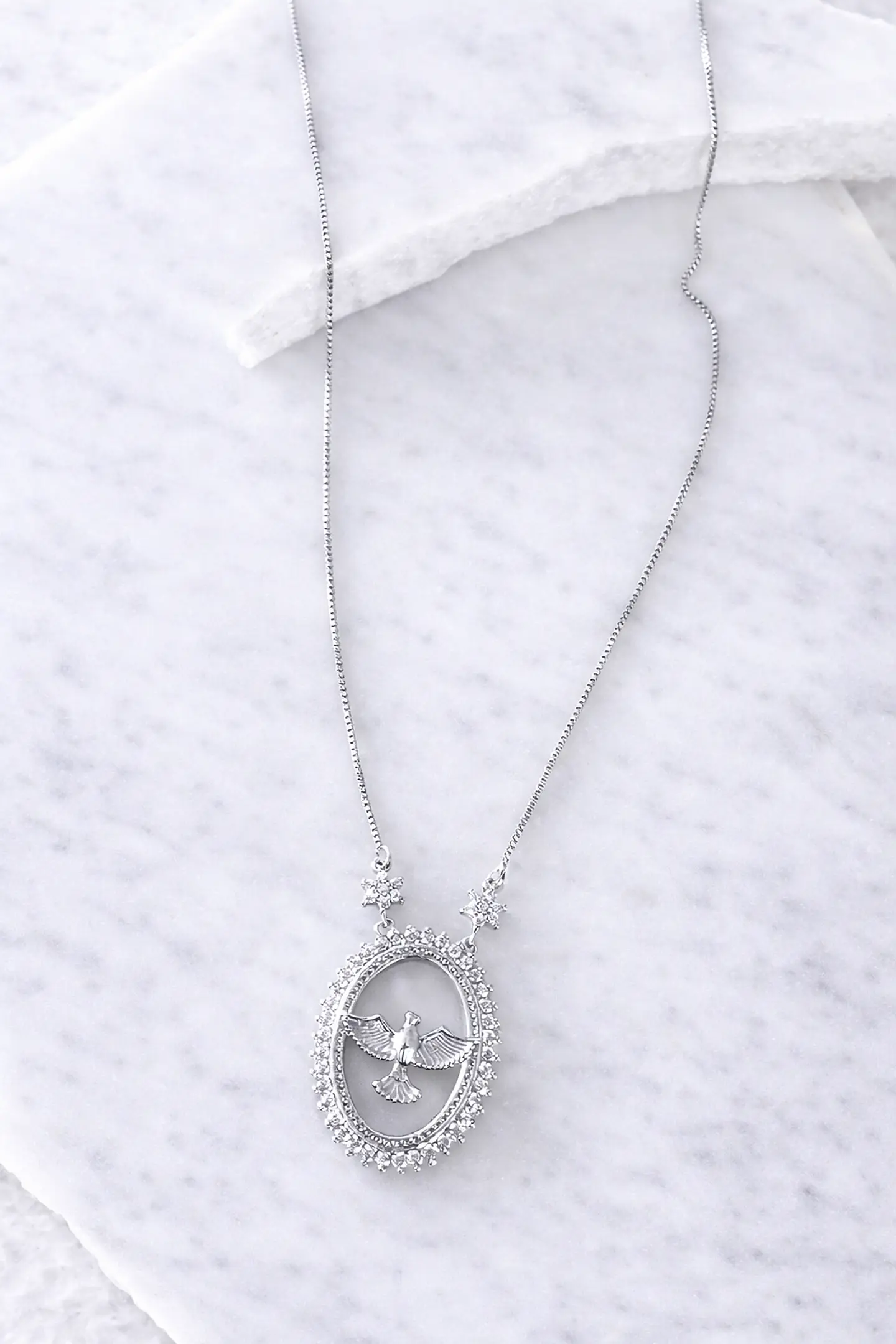Collar Cadena Medalla Espíritu Santi Silver  5