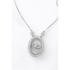 Collar Cadena Medalla Espíritu Santi Silver 