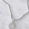 Collar Corazón Circones cadena turbillon Silver 