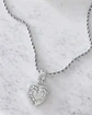 Collar Corazón Circones cadena turbillon Silver  - Miniatura 1