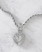 Collar Corazón Circones cadena turbillon Silver  - Miniatura 3