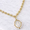 Collar Medalla Virgen Perlas de Rio Circones Gold 
