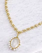 Collar Medalla Virgen Perlas de Rio Circones Gold  - Miniatura 3