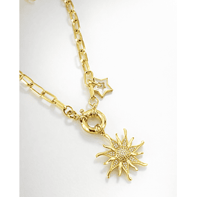 Collar Sol Circones Estrellita lateral Gold 