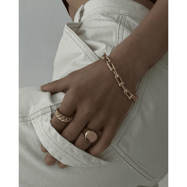 Conjunto Collar Cadena Tiffany + Pulsera Tiffany gold  