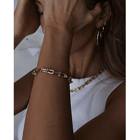 Conjunto Collar Cadena Tiffany + Pulsera Tiffany gold  