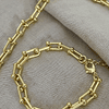 Conjunto Collar Cadena Tiffany + Pulsera Tiffany gold  
