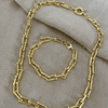 Conjunto Collar Cadena Tiffany + Pulsera Tiffany gold  