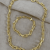 Conjunto Collar Cadena Tiffany + Pulsera Tiffany gold  
