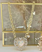 Collar maxi Corazón Virgen Nácar cristales gold - Miniatura 2
