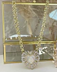 Collar maxi Corazón Virgen Nácar cristales gold - Miniatura 6