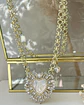 Collar maxi Corazón Virgen Nácar cristales gold - Miniatura 8