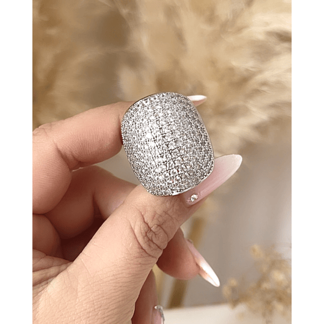 Maxi Anillo Macizo Mónaco Silver