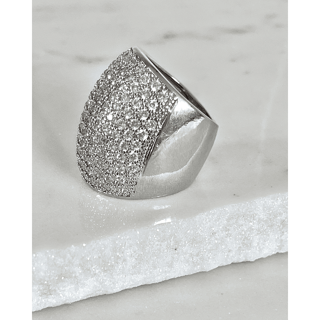 Maxi Anillo Macizo Mónaco Silver