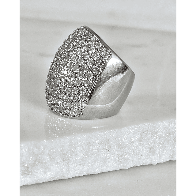 Maxi Anillo Macizo Mónaco Silver