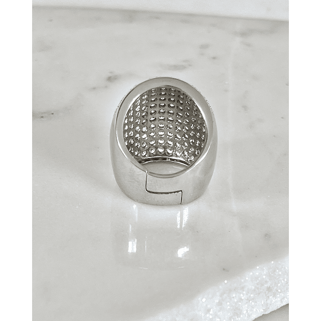 Maxi Anillo Macizo Mónaco Silver