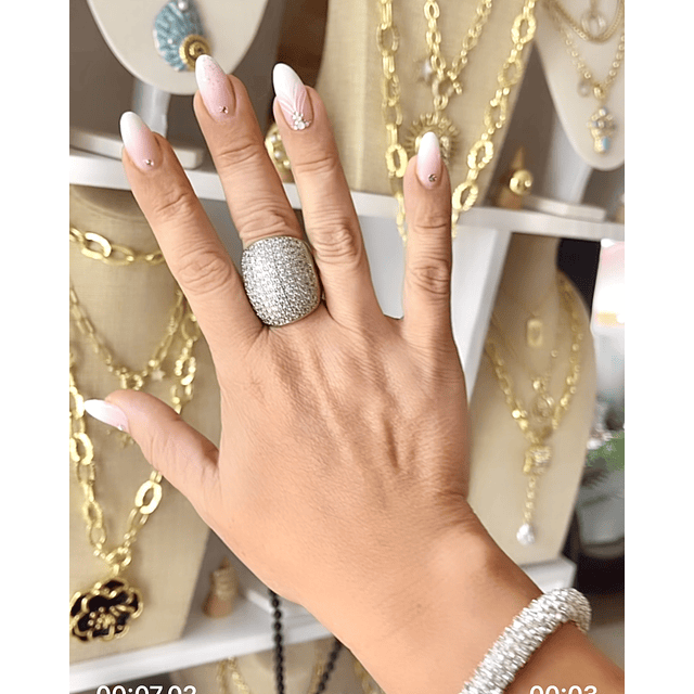Maxi Anillo Macizo Mónaco Silver