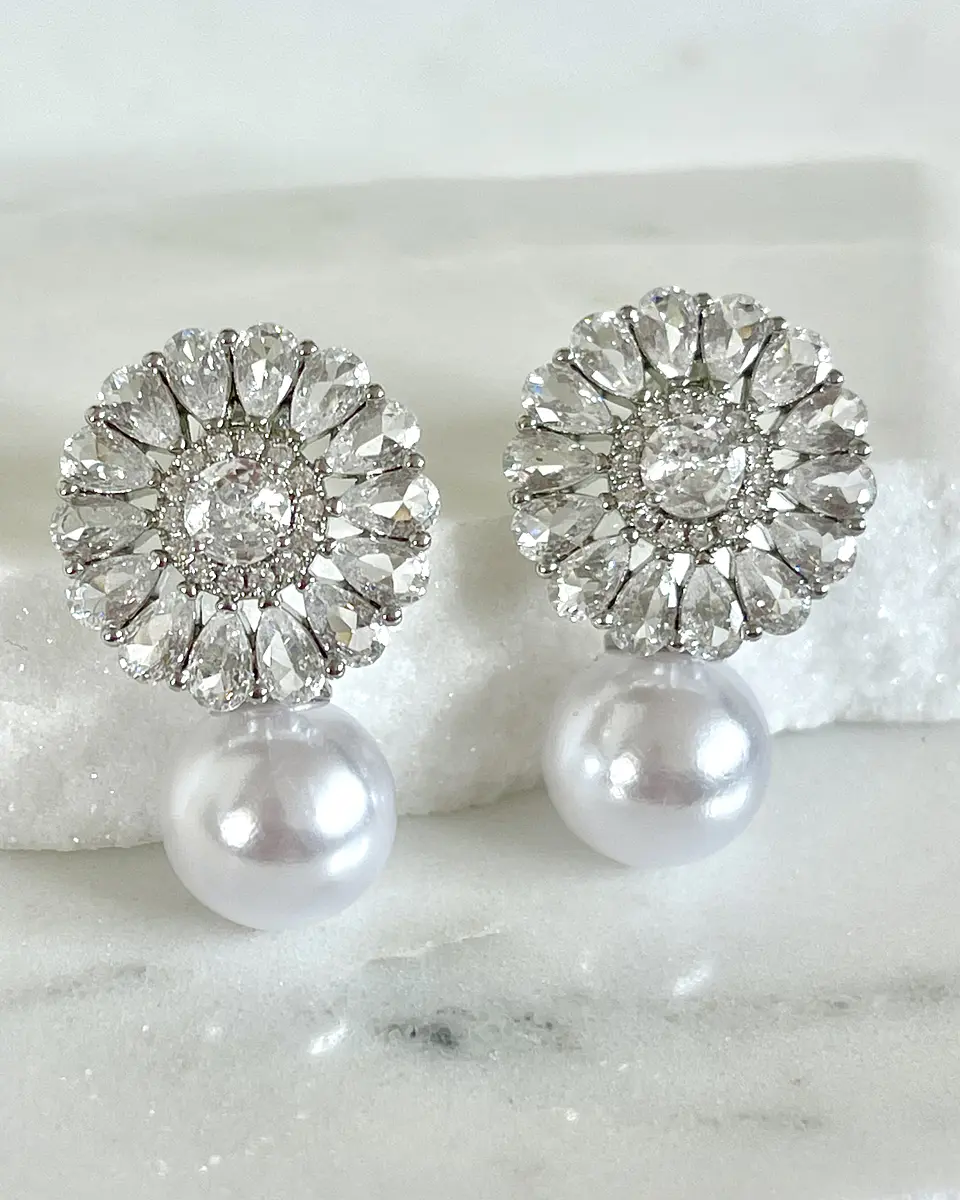 Aros Luxury Perla Circones Silver 2