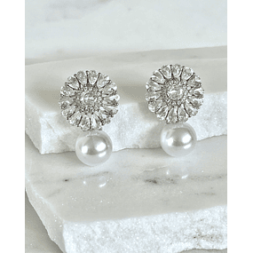 Aros Luxury Perla Circones Silver