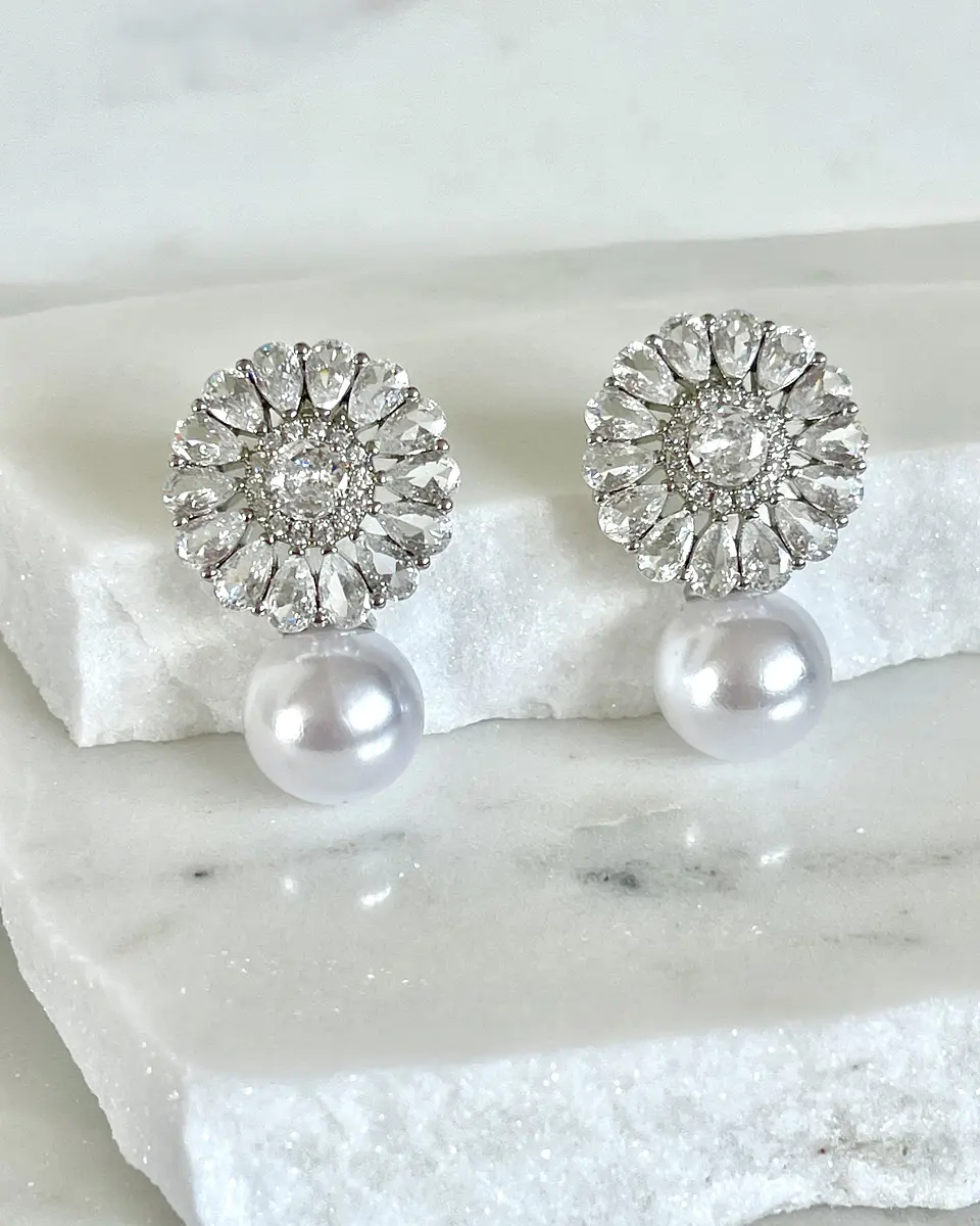 Aros Luxury Perla Circones Silver 1