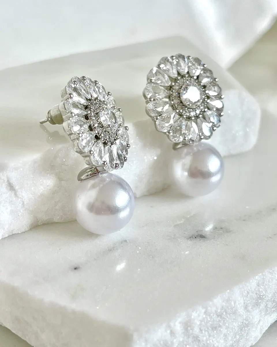 Aros Luxury Perla Circones Silver 3