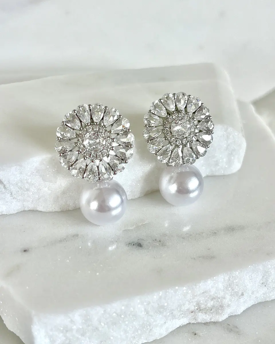 Aros Luxury Perla Circones Silver 4