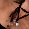 Choker Leopardo Organza Silver