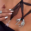 Choker Leopardo Organza Silver
