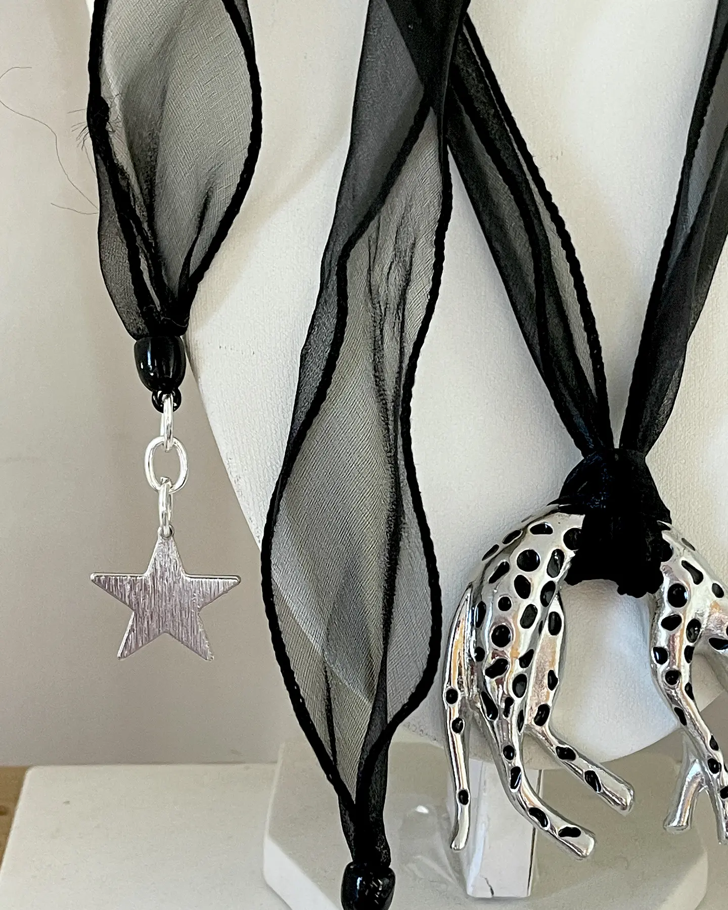 Choker Leopardo Organza Silver 4