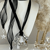 Choker Leopardo Organza Silver