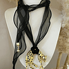 Choker Leopardo Organza Gold 