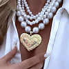Collar Lia Maxi Perlas Dije Corazón Gold