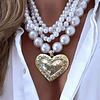 Collar Lia Maxi Perlas Dije Corazón Gold