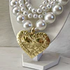 Collar Lia Maxi Perlas Dije Corazón Gold