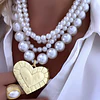 Collar Lia Maxi Perlas Dije Corazón Gold