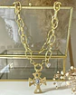 Collar Cruz con Maxi eslabones punto de luz gold - Miniatura 7