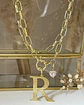Collar Inicial R con punto de luz Gold - Miniatura 3