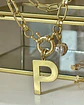 Collar Inicial P con punto de luz Gold - Miniatura 3
