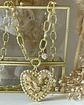 Collar XL Corazón Martillado y Estrella Cuarzo Gold - Miniatura 5