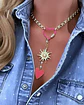 Collar Sol Corazón Pink Multidije Gold - Miniatura 3