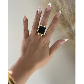 Anillo Maxi Turmalina Negra 