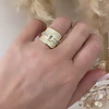 Anillo Verona con Cintillo de Cristales y circones gold-
