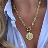 Collar Moneda Francesa Eslabones Tiffany gold 